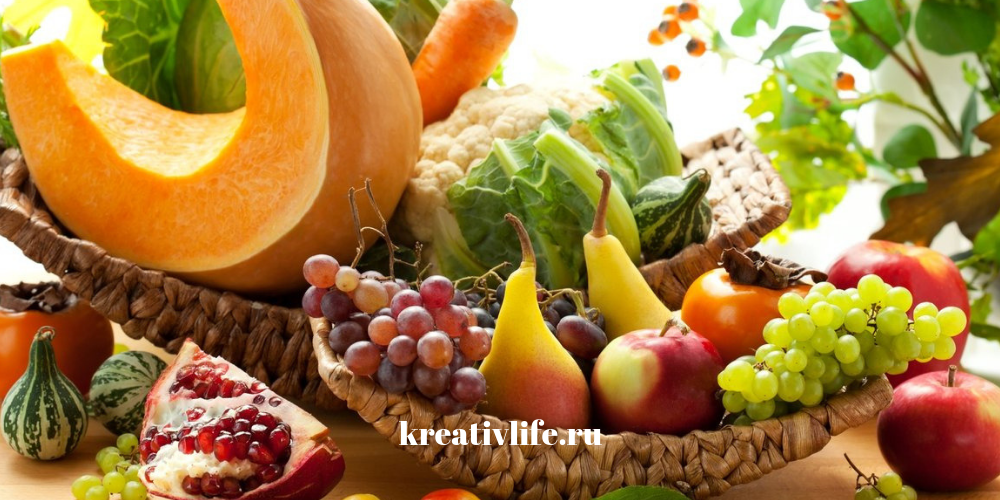 Полезная еда, овощи и фрукты