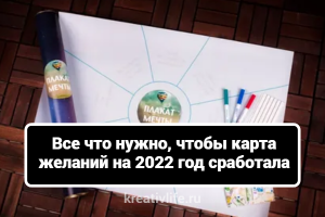 Все что нужно, чтобы карта желаний на 2022 год сработала