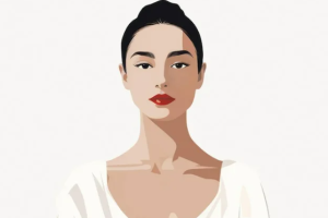 женщина, девушка, рисунок,