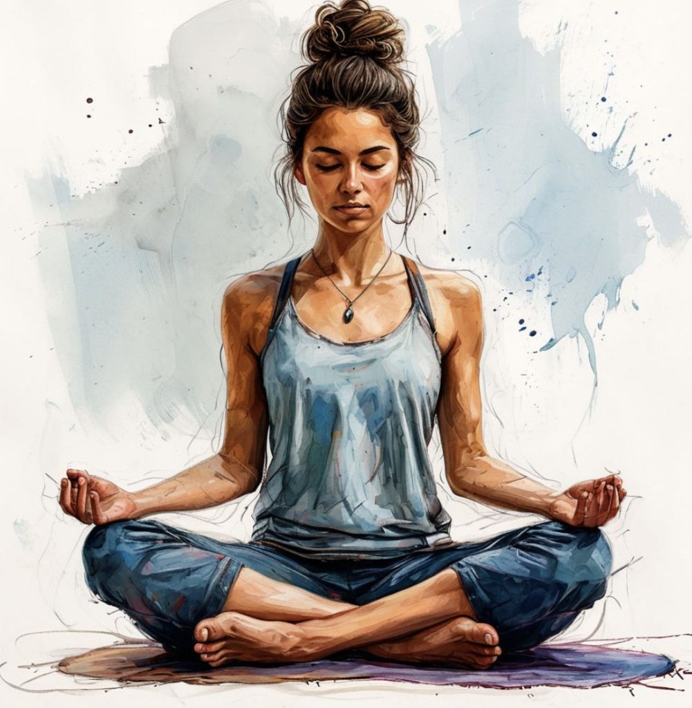 Девушка медитация спокойствие йога