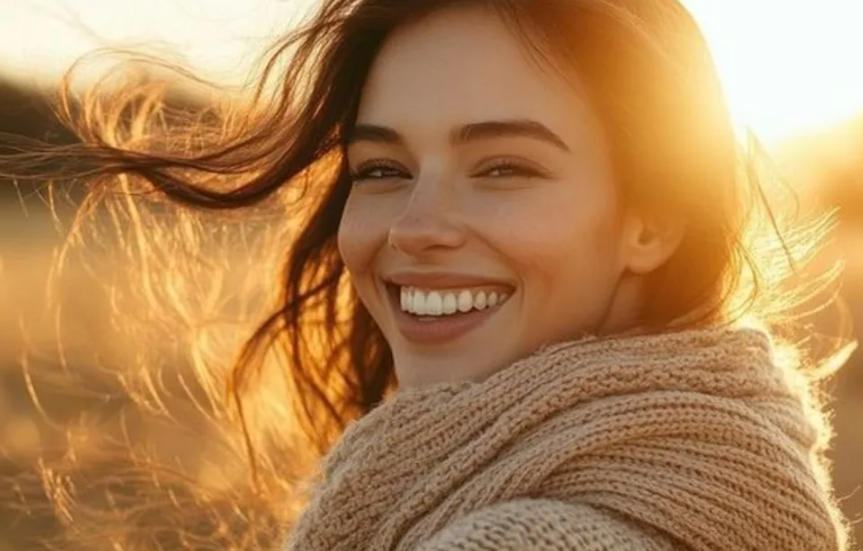 женщина, девушка, счастлива