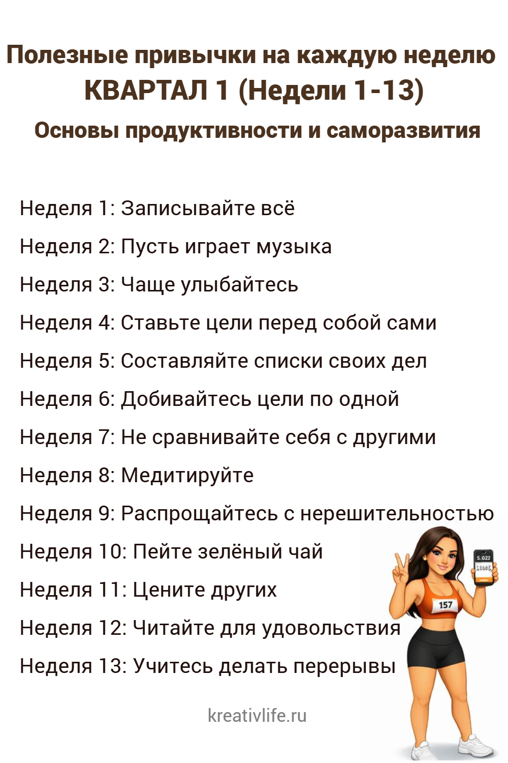 КВАРТАЛ 1 (Недели 1-13): Основы продуктивности и саморазвития