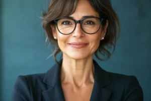 женщина в деловом костюме