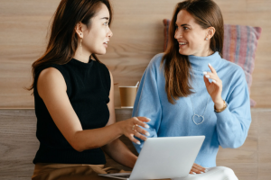 девушка, диалог, разговор, консультация