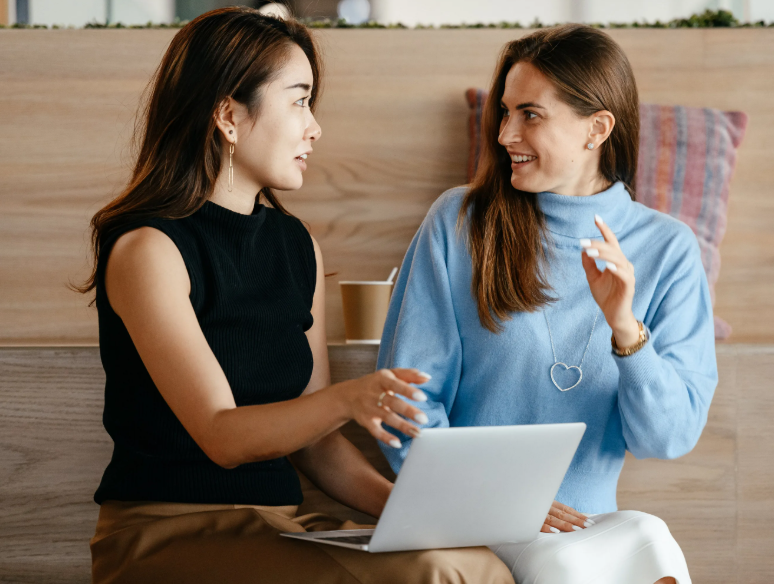 девушка, диалог, разговор, консультация