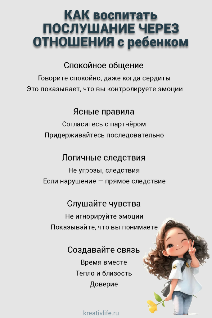 как воспитать послушного ребенка 