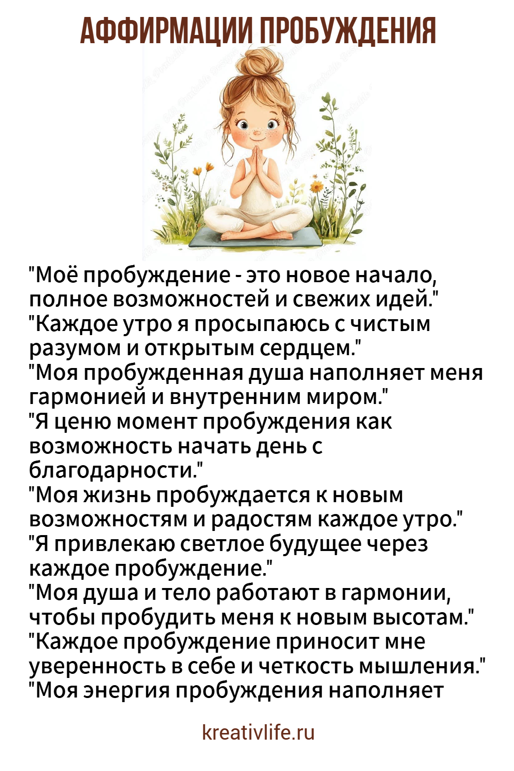 9 аффирмаций пробуждения