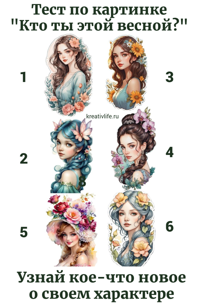 Кто ты это весной? Тест по картинкам на определение архетипа 