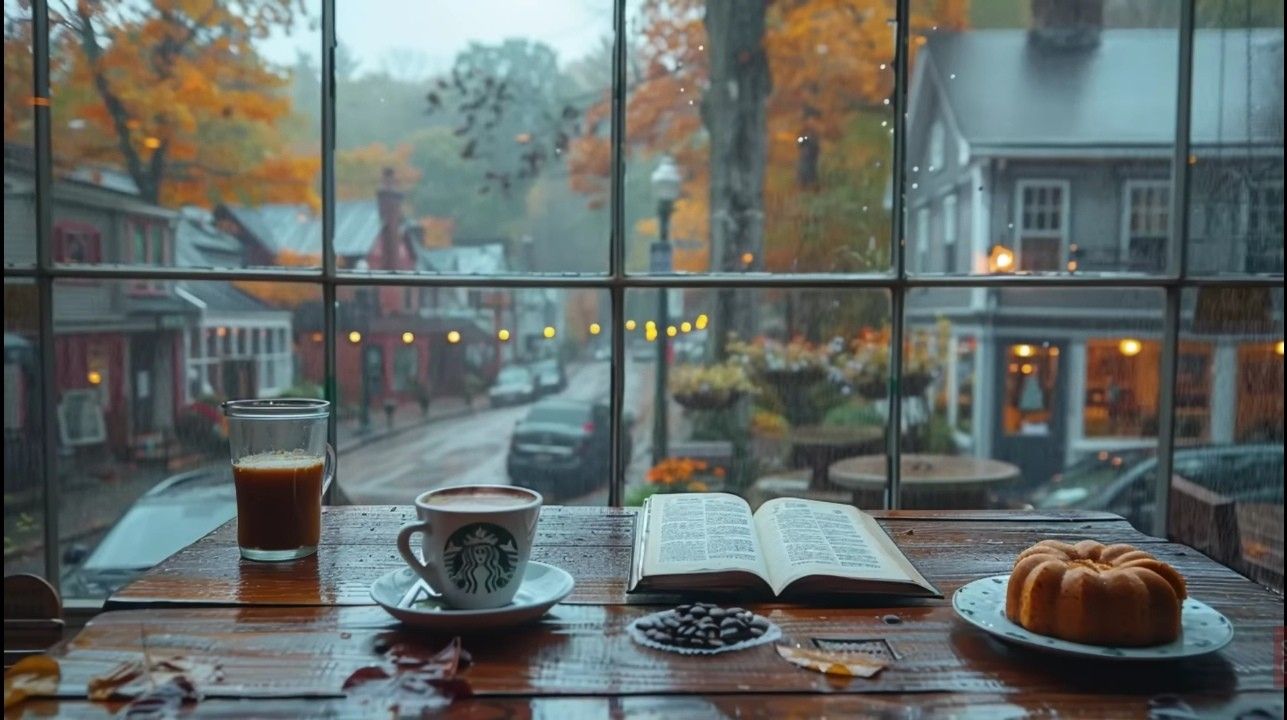 осень книга уют дождь